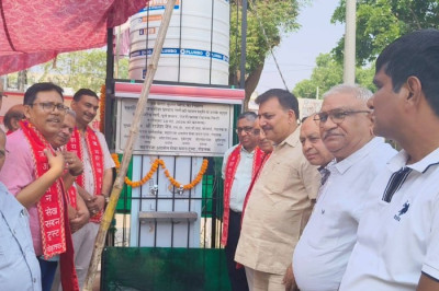 Inaugurated a Water Cooler in the market of Sector-1, Rohtak, installed by Maharaja Agarsen Sewa Sadan Trust.